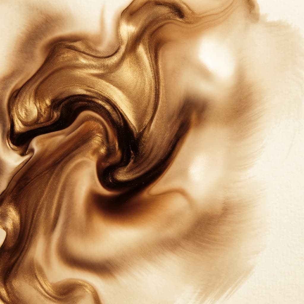 Palette of warm coffee and gold tones