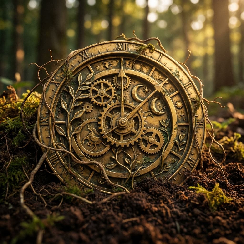 Circular golden timeline of a domain